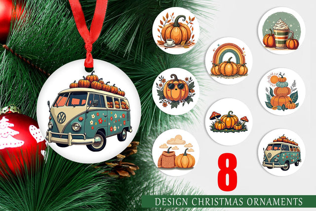 Ornament Boho Retro Pumpkin Sublimation artnoy 