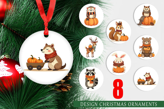 Ornament Boho Woodland Animals Sublimation artnoy 