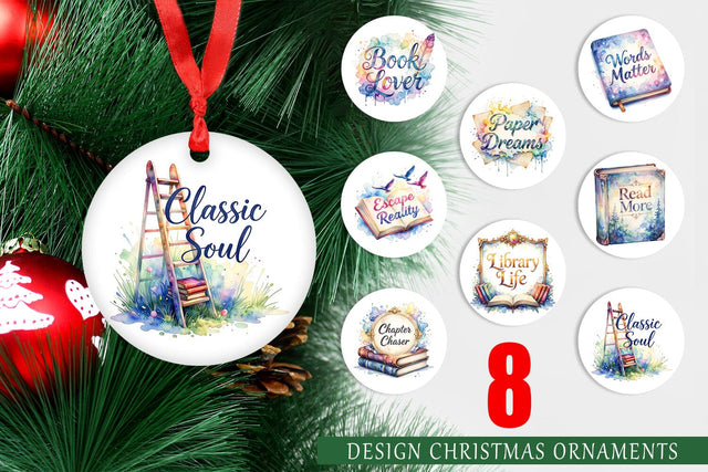 Ornament Bookworm Quotes Sublimation artnoy 