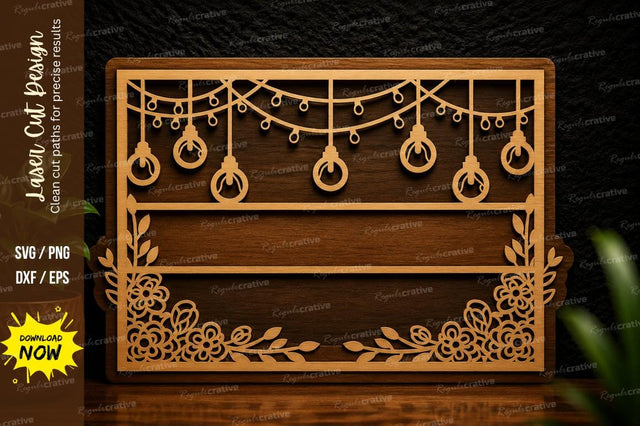 Ornament Border Frame Laser Cut Svg Design SVG Regulrcrative 