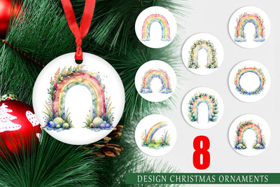 Ornament Botanical Boho Rainbow Sublimation artnoy 