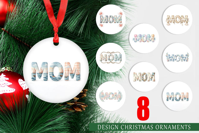Ornament Breezy Coastal MOM Nautical Sublimation artnoy 