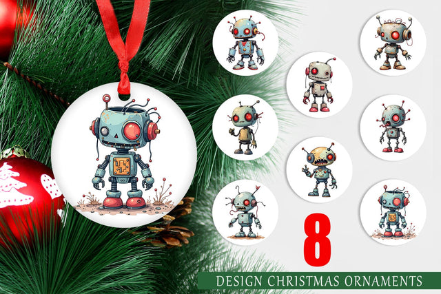 Ornament Broken Bot Sublimation artnoy 