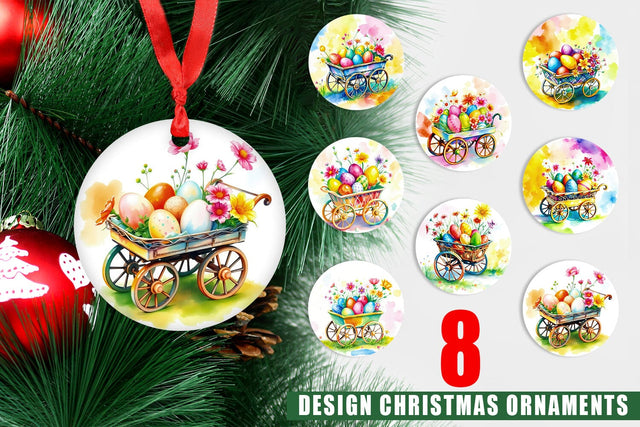 Ornament Cart Easter Sublimation artnoy 
