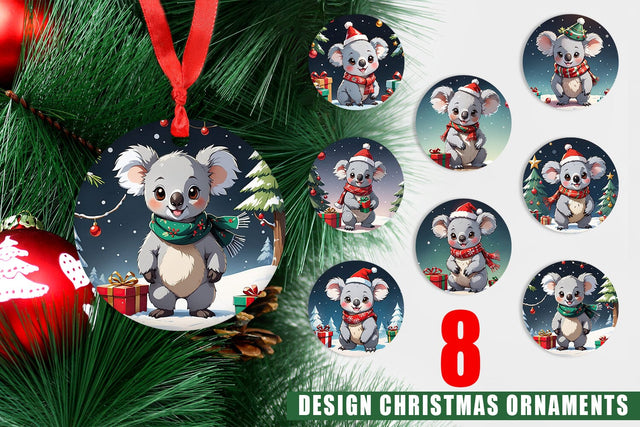 Ornament Cartoon Christmas Koala Sublimation artnoy 
