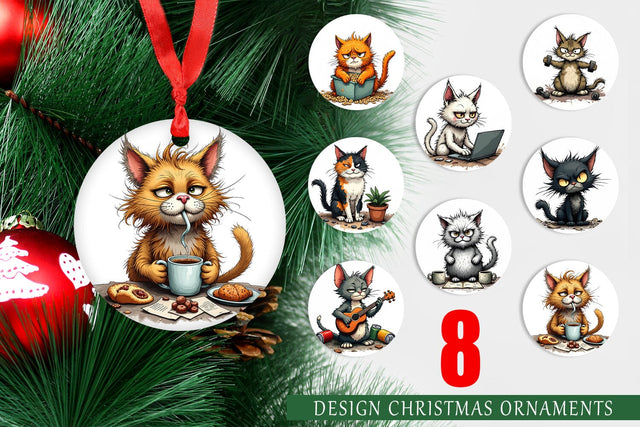 Ornament Cat Chaos Sublimation artnoy 