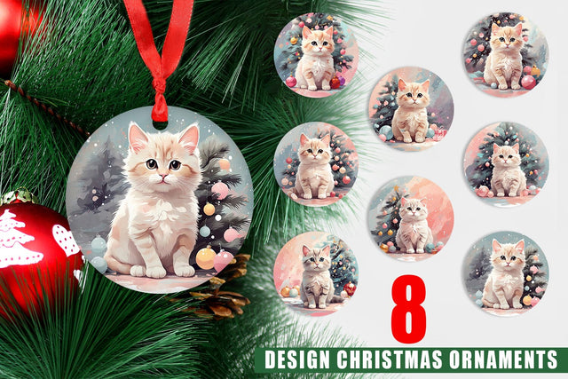 Ornament Cat Painting Sublimation artnoy 