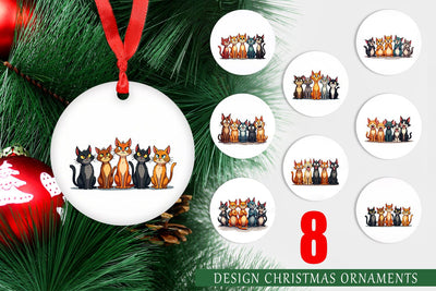 Ornament Cats Emotion Sublimation artnoy 