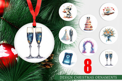 Ornament Celestial Union Sci-Fi Wedding Sublimation artnoy 