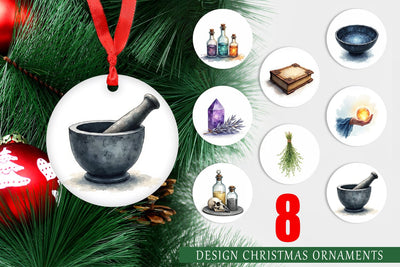 Ornament Celestial Witchy Apothecary Sublimation artnoy 