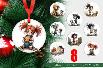 Ornament Chaotic Girl Dog Sublimation artnoy 