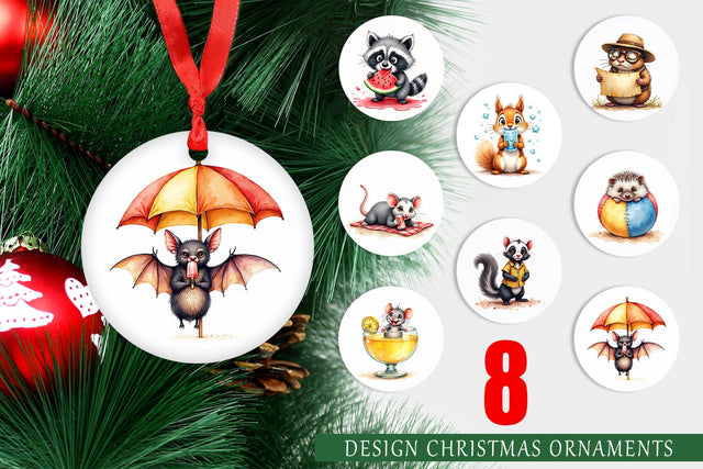 Ornament Chaotic Summer Critters Sublimation artnoy 