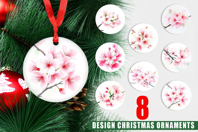 Ornament Cherry blossoms Sublimation artnoy 