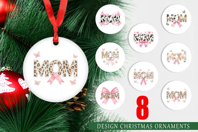 Ornament Chic Animal Print MOM Watercolor Sublimation artnoy 