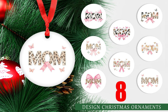 Ornament Chic Animal Print MOM Watercolor Sublimation artnoy 