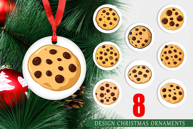 Ornament Chocolate Chip Cookie Sublimation artnoy 