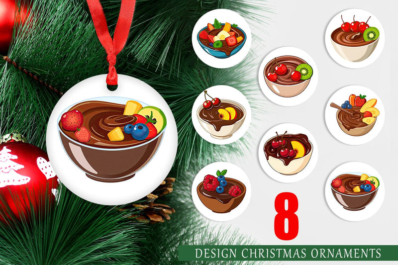 Ornament Chocolate Fondue Sublimation artnoy 
