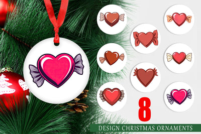 Ornament Chocolate Heart Sublimation artnoy 