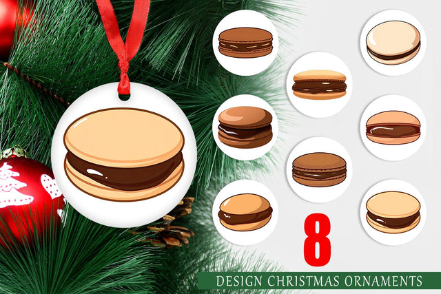 Ornament Chocolate Macaron Sublimation artnoy 