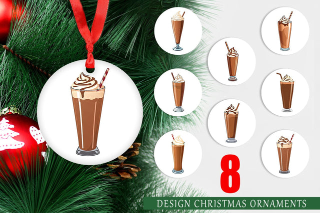 Ornament Chocolate Milkshake Sublimation artnoy 