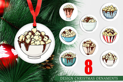 Ornament Chocolate Popcorn Sublimation artnoy 