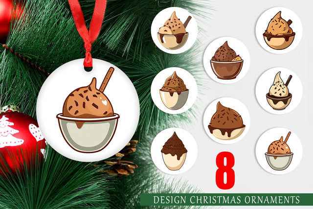 Ornament Chocolate Scoop Sublimation artnoy 