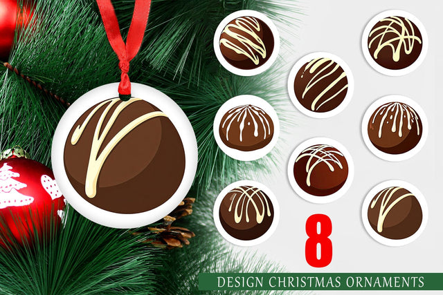 Ornament Chocolate Truffle Sublimation artnoy 