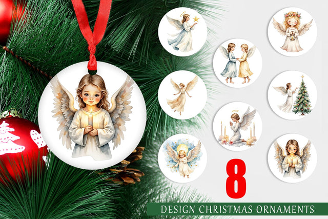 Ornament Christmas Angels Sublimation artnoy 