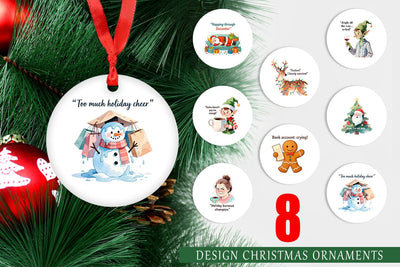 Ornament Christmas Burnout Vibes Sublimation artnoy 