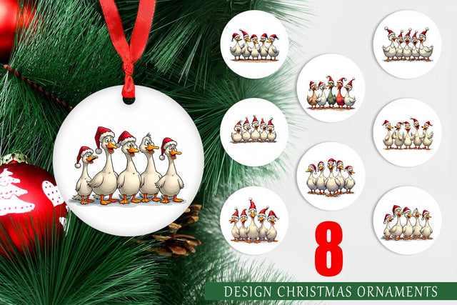 Ornament Christmas Goose Emotions Sublimation artnoy 