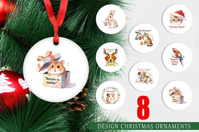 Ornament Christmas Pet Sarcasm Sublimation artnoy 