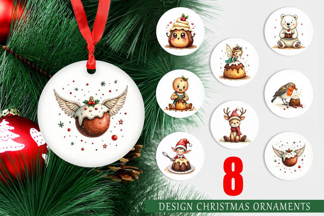 Ornament Christmas Pudding Delights Sublimation artnoy 