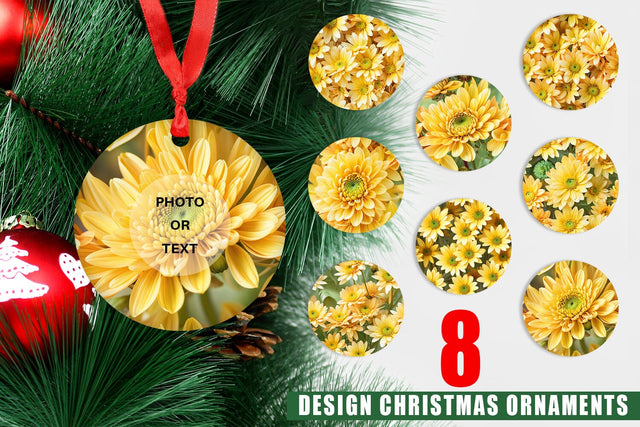 Ornament Chrysanthemum Pattern Sublimation artnoy 