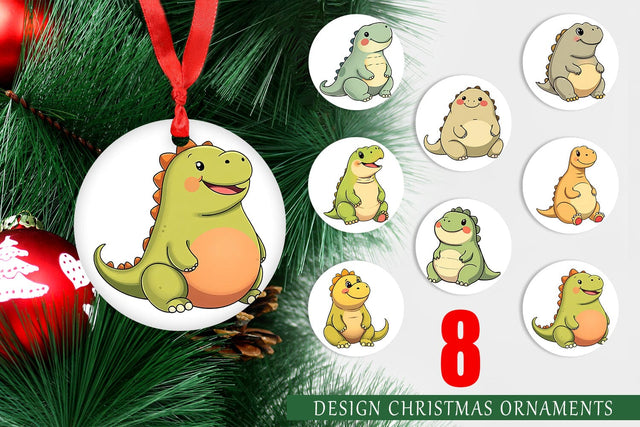 Ornament Chubby Dinosaur Sublimation artnoy 
