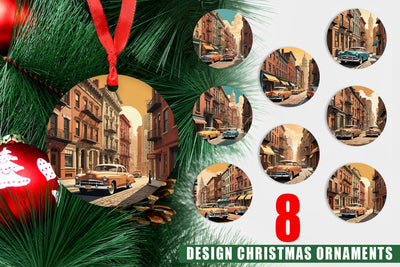 Ornament Classic Car Sublimation artnoy 