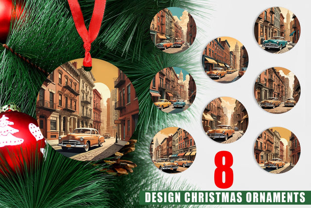 Ornament Classic Car Sublimation artnoy 