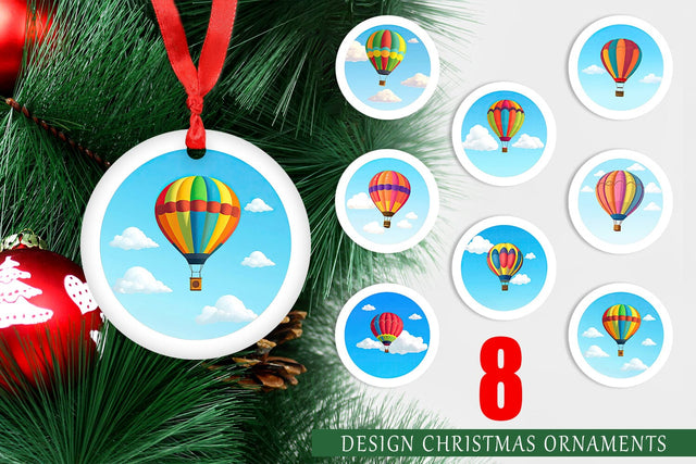 Ornament Classic Hot Air Balloon Sublimation artnoy 