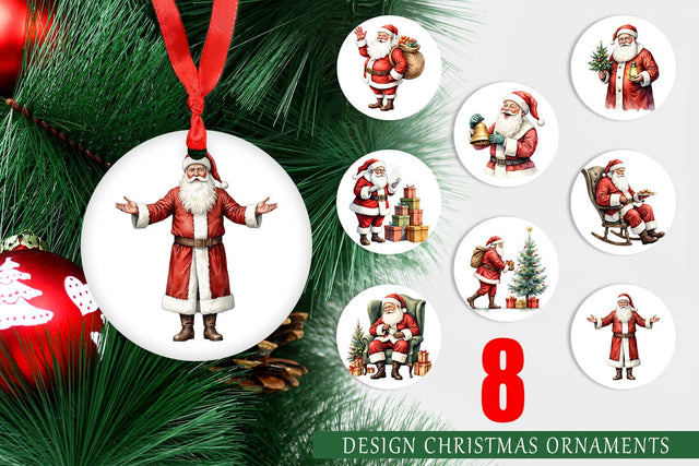 Ornament Classic Santa Claus Sublimation artnoy 