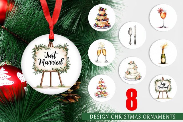 Ornament Classic Wedding Cakes and Celebrations Sublimation artnoy 