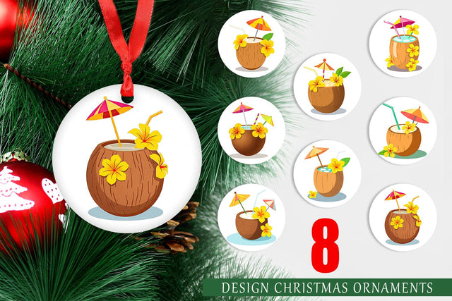 Ornament Coconut Drink Sublimation artnoy 