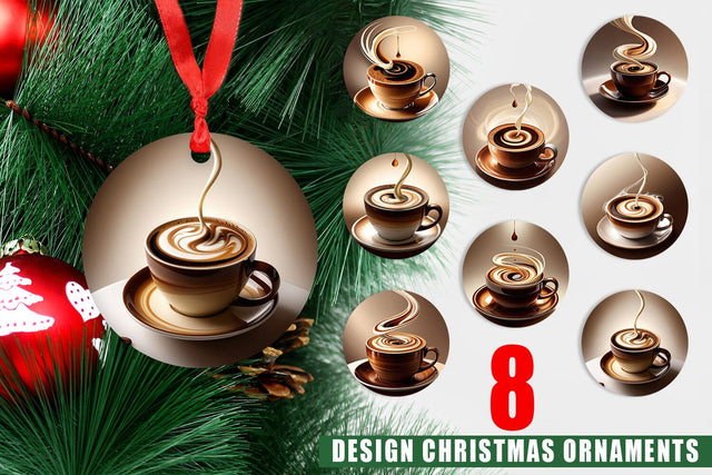 Ornament Coffee Cup Sublimation artnoy 