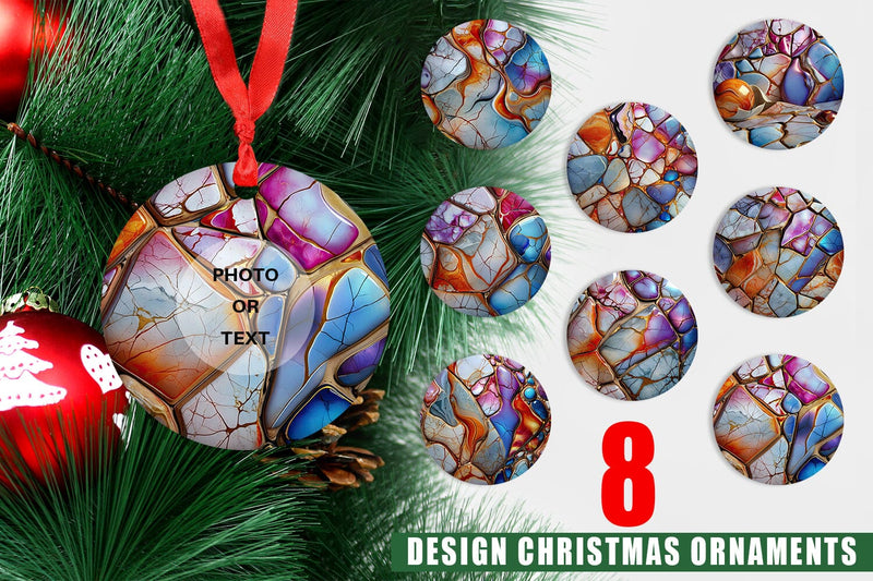 Ornament Colorful Liquid Marble Sublimation artnoy 