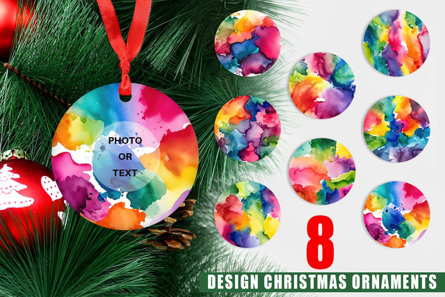Ornament Colorful Watercolor Sublimation artnoy 