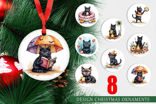 Ornament Cool Cat Summerween Sublimation artnoy 