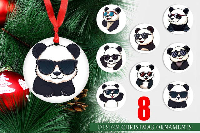 Ornament Cool Panda Sublimation artnoy 
