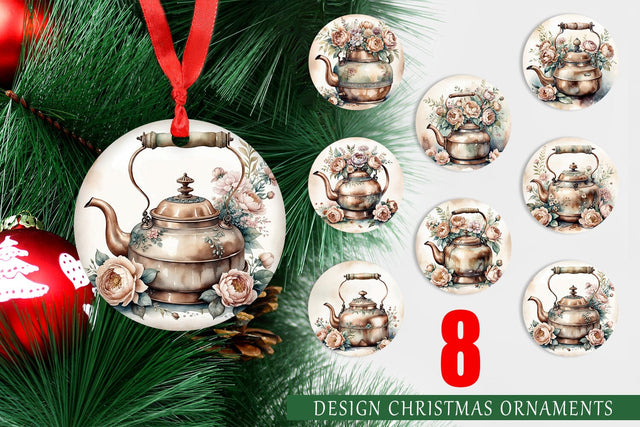 Ornament Copper Kettle Sublimation artnoy 