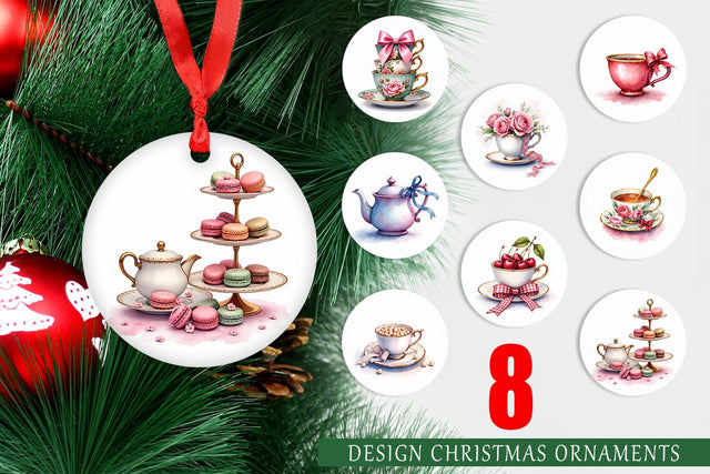 Ornament Coquette Teacups Sublimation artnoy 