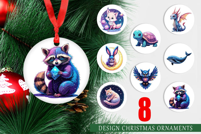 Ornament Cosmic Kawaii Critters Sublimation artnoy 