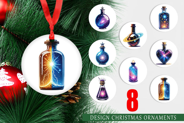 Ornament Cosmic Potion Bottles Sublimation artnoy 