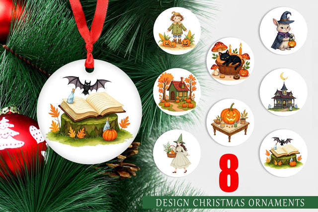 Ornament Cottagecore Halloween Sublimation artnoy 